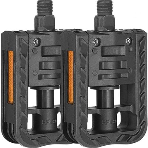 1 Pair Bike Pedals High Quality Foldable Non-slip Nylon Reflective Fly Pedal for Professional Cycling Accessories