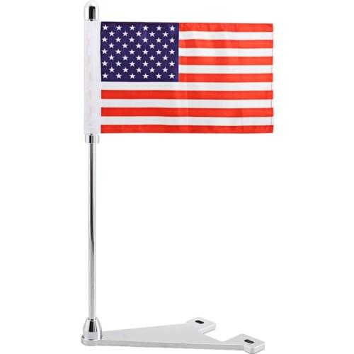 USA Flag Luggage Rack Mounting Flag Pole Motorcycle Decorative Accessories For Harley Touring Road King Ultra Limited 2014-2019