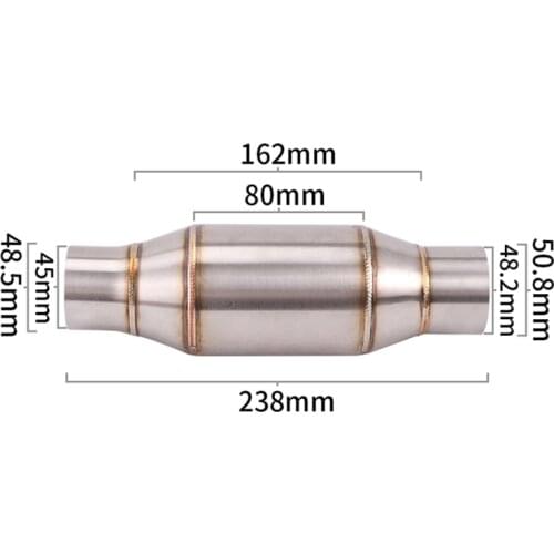 Motorcycle Exhaust Pipe 51mm Muffler Expansion Chamber Refit Exhaust Pipe Back Pressure Core Silent Catalyst Silencer DB Killer