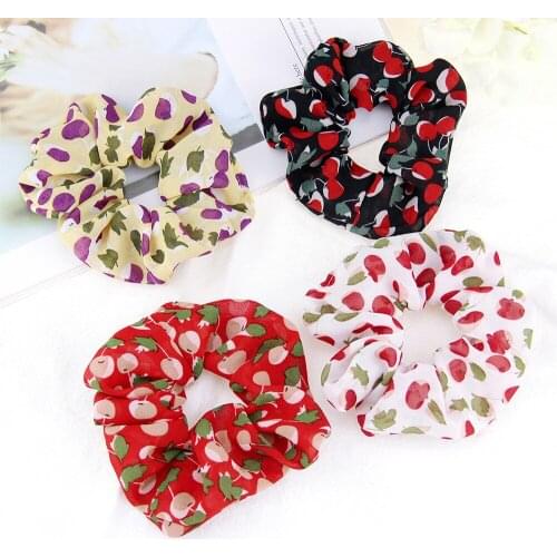 Spring and summer new Chiffon mesh headband large intestine hair ring womens tight fabric hair band