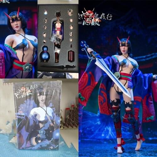1/6 Shutendouji Sexy Female ALPHA K002 12'' Soldier Action Figure Model with Double Heads Sculpt For Collection In Stock