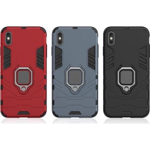 100pcs/Lot Ring Car Holder Phone Case For iPhone 6 6S 7 8 Plus X XS Max XR 11 13 12 Mini Hybrid 2 in 1 Armor Shockproof Cover