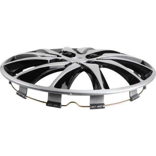14 Inch Car Wheel Cap Case Hubcap for Car Hub Cap Auto Refit Accessory (Silver Black)