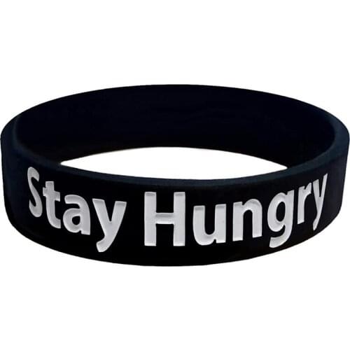 300pcs Motivational Gifts Stay Hungry Silicone Bracelets Rubber Wristbands Free Shipping by DHL