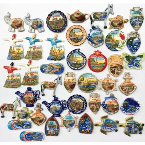3D Ceramic Turkey Istanbul Alanya Kemer Sanliurfa Fridge Magnet Travel Souvenirs Refrigerator Home Decoration