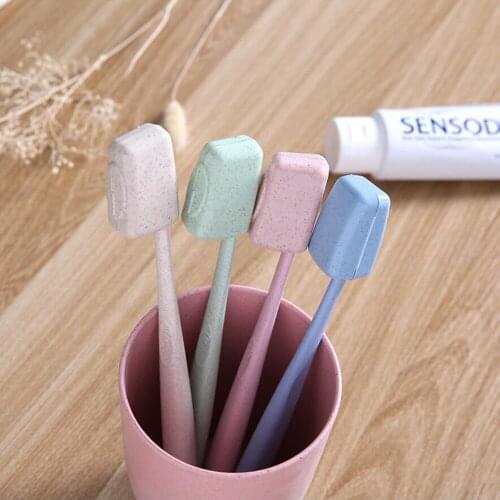 4PC/Set Portable Wheat Travel Toothbrush Cover Wash Brush Cap Case Box Portable Travel Toothbrush Cover Cap Case Boxes 1035D