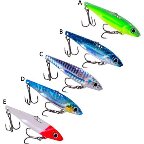 5Pcs Fishing Lures with Hook, Laser Metallic Copper Long-Range Hard Fishing Bait Sequin High Simulation Fishing Tackle