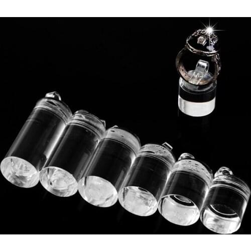 7Pcs Different Height Finger Ring Display Stand Holder for Home Jewelry Shop Set