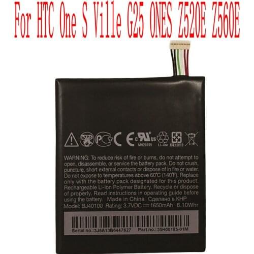 100% Brand new High Quality 1650mAh BJ40100 Battery For HTC One S Ville G25 ONES Z520E Z560E Cell Phone