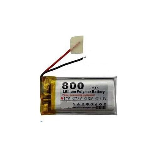 Free shipping 2pcs/lot 3.7V 652040 800mAh polymer lithium battery li-ion rechargeable battery Rechargeable batteries