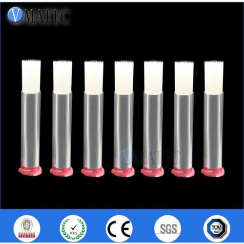 Free Shipping 25G 6mm Brush Tip Needle Double Screw Thread Needles EFD Soft Brush Needle Round Mouth Dispensing Brush Needle