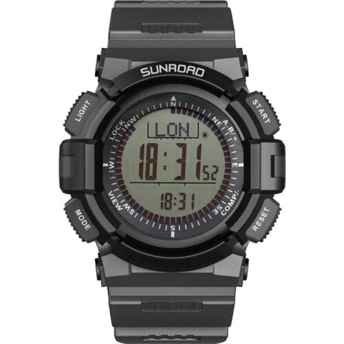 SUNROAD Digital Sports Outdoor Mens Watches with Compass Barometer Altimeter Waterproof Temperature Stopwatch Reloj Wristwatch