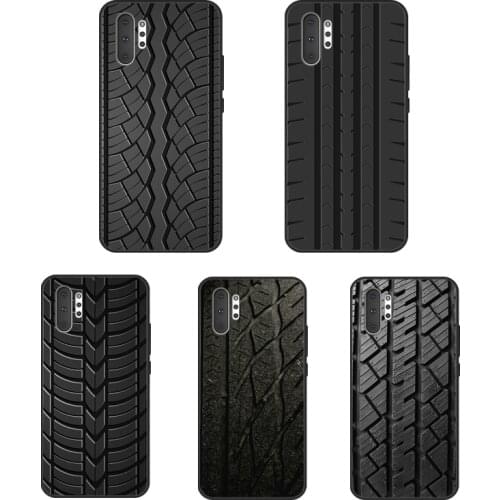 Black Tyre Tread Texture Phone Case For Samsung Galaxy S10 S9 S8 S20 FE S21 Ultra Note 20 Note9 Note 10 Plus Cover