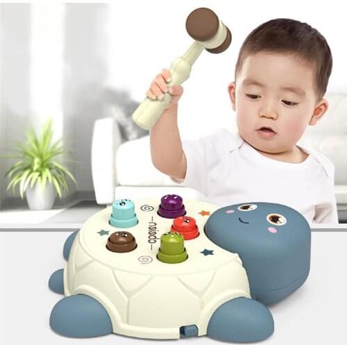 Kids Tortoise Hitting Hamster Game Hammer Stick Montessor Little Baby Cute Beats Animal Educational Toy For Children