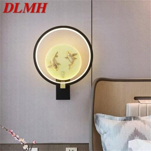 DLMH Copper Indoor Lighting Wall Lamp Modern Creative Design Sconce For Home Living Room Corridor