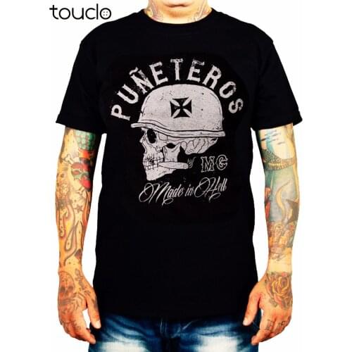 2021 summer men short-sleeved Male Short Sleeve cotton Clothes Tees shirts Tops ROCKABILLY SKULL BIKER ROCKER T shirt custom