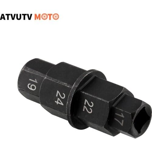 Hex Axle Tool Motorcycle Front Axle Wheel Hex Allen Axle Spindle Tool 17mm 19mm 22mm 24mm For Honda Yamaha