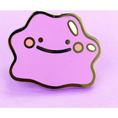 Classic Cartoon Kawaii Dittos Slime Enamel Brooch Pin Backpack Hat Bag Lapel Pins Badges Women Mens Fashion Jewelry Accessories