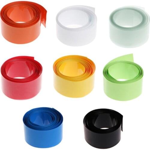 2m PVC Heat Shrink Tubing Tube Wrap Kit For 18650 18500 Battery Flat Round 18.5mm New Drop Shipping