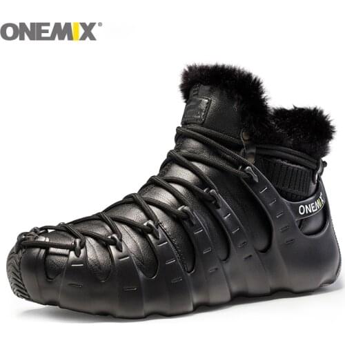 ONEMIX Winter Boots Men Shoes Trekking Shoes Anti Slip Shoes For Women Outdoor Trekking Shoe Sneakers Winter Warm Keeping