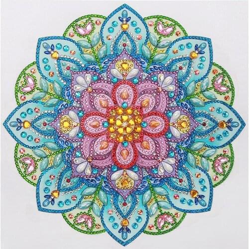 Mandala Flower DIY Cross Stitch Embroidery 11CT Kits Craft Needlework Set Cotton Thread Printed Canvas Home Wholesale