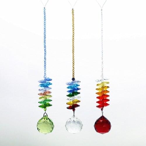 New arriva! 3pcs Sparkle 250mm Crystal Octagonal Garland Strands With Faceted Ball For Wedding Party & Christmas Tree Decoration