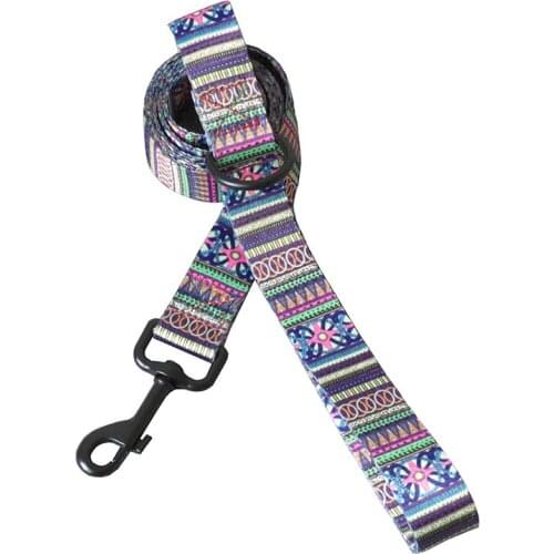 Cat Dog Safety Vehicle Car Seat Belt dog Seatbelt Harness Lead Clip Adjustable Collar Printed Leash Black Buckles Ring Accessory