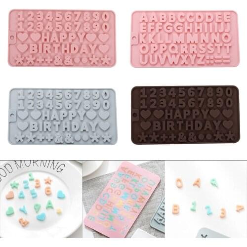 Letter and Number Silicone Mold Alphabet Epoxy Resin Candy Mold For Jewelry Making Keychain Pendant DIY Chocolate Cake Craft