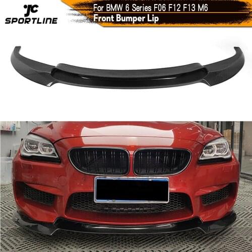 Front Bumper Lip Splitters Spoiler for BMW 6 Series F06 F12 F13 M6 Base Sedan Convertible Coupe 2014 - 2017 Carbon Fiber / FRP