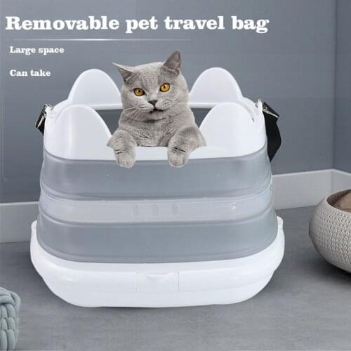 Pet Supplies Cat Accessories Transportation Dog Car Seat New Foldable Backpack Pet Suitcase Portable Large Space Dog Car Bag
