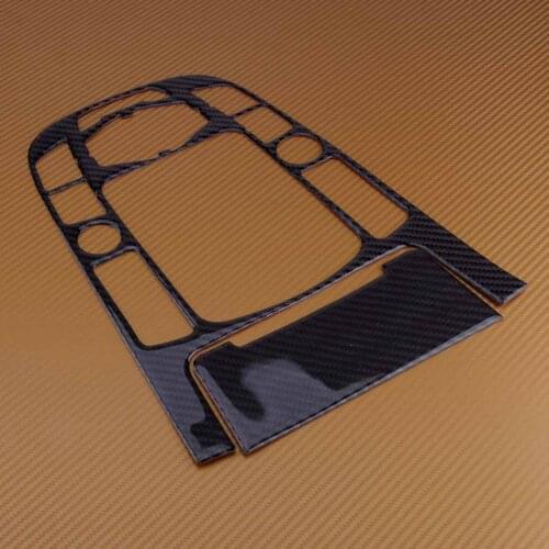 Car Carbon Fiber Strip Gear Shift Control Center Panel Ashtray Cover Trim Fit for Audi A4 A5 2009-2011 2012 2013 2014 2015
