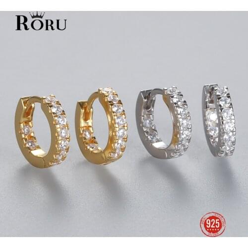 Hot Sale 925 Sterling Silver Earring Gold Color Small Circle Hoop Earrings For Women Birthday Simple Noble Jewelry Gift NUMBER 5