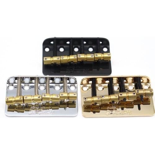 1set Guitar Bridge Wilkinson WBBC 4 string Bass Bridge Brass Saddles Steel Plate Precision Jazz