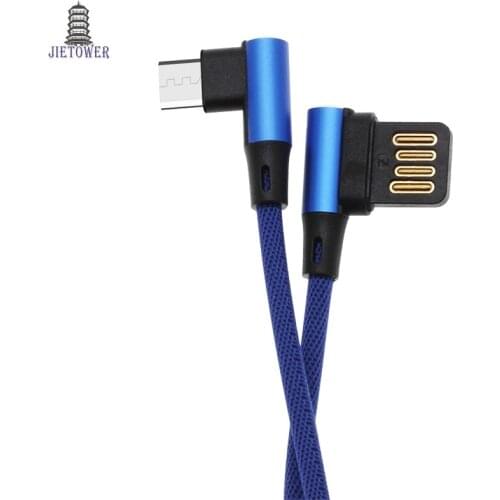 100pcs L Type Micro USB Cable For Samsung Xiaomi Huawei Android 2A Charge fast charging cables Data Adapter 90 Degree wholesale
