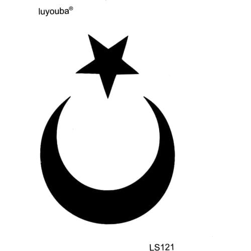 100pcs Moon And Star Waterproof Temporary Tattoo Men Harajuku Tatoo Temporary Sticker Tatuajes Temporales Fake tattoo