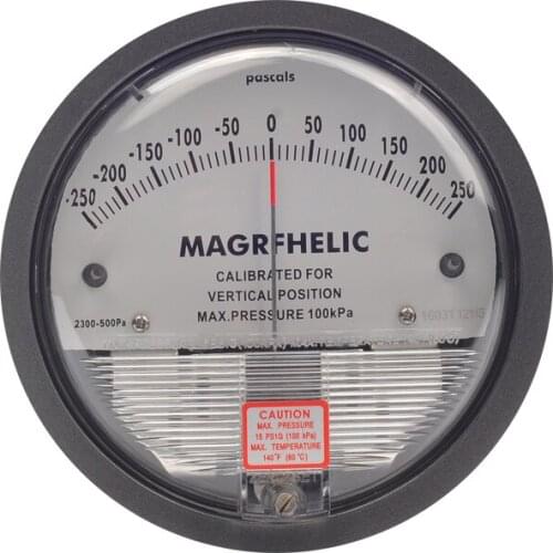 -250~250PA TE2000 Micro Differential Pressure Gauge High Precision 1/8 "NPT Air Pressure Meter Barometer