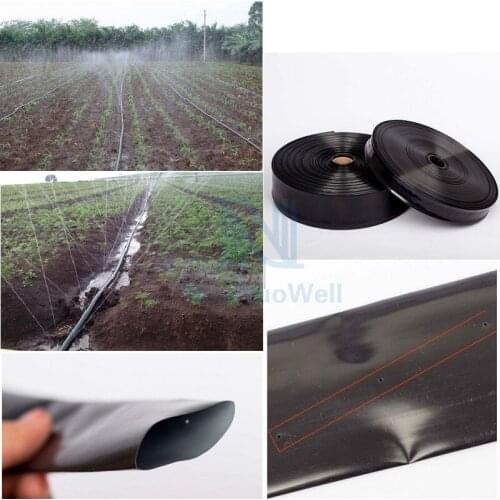 30M 1" Soft Spray Tape 0~5 Holes Farmland Fruit Tree Garden Watering Saving System Greenhouse Irrigation Sprinkler Drip Pipe