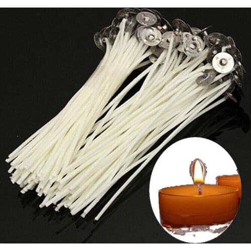 30 Pcs/Set Candle Wicks Cotton Core Waxed Wicks with Sustainer for Candle Making High Quality Wicks
