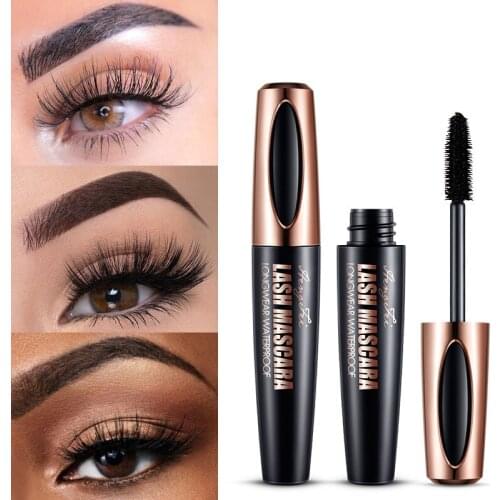 4D Silk Fiber Lash Mascara Waterproof Rimel 3d Mascara For Eyelash Extension Black Thick Lengthening Eye Lashes Cosmetics