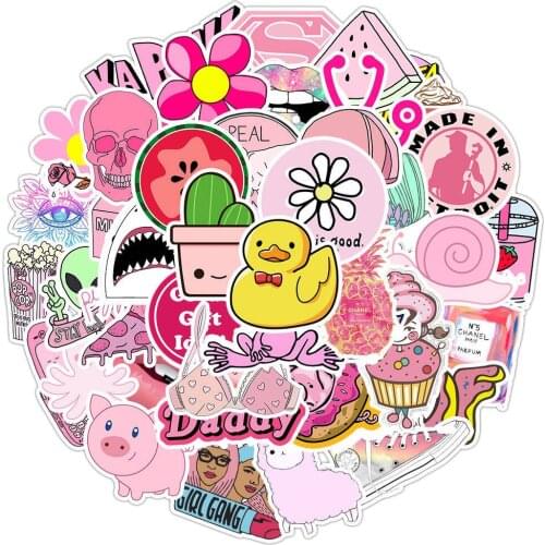 50 non-repetitive waterproof cute cartoon stickers DIY Trolley case Ablum Diary Scrapbooking Label Sticker Kawaii Stationery
