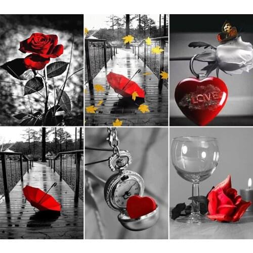 5D DIY Diamond Painting Rose Wine Glass Pattern Embroidery Rhinestone Mosaic Handmade Cross Stitch Home Decoration Accessories