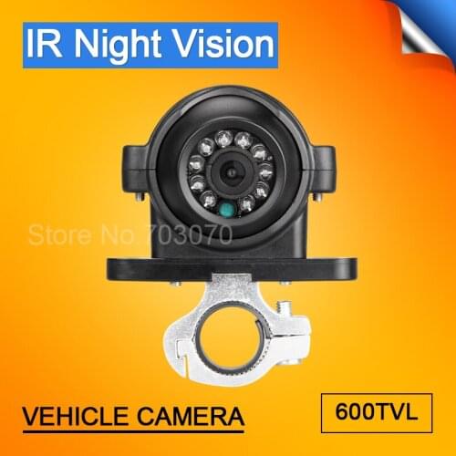 Vehicle Security System Front /Rear Side View CCD Analog Camera With Silver Holder 3.6MM 4 Pin Car Side Camera For Bus