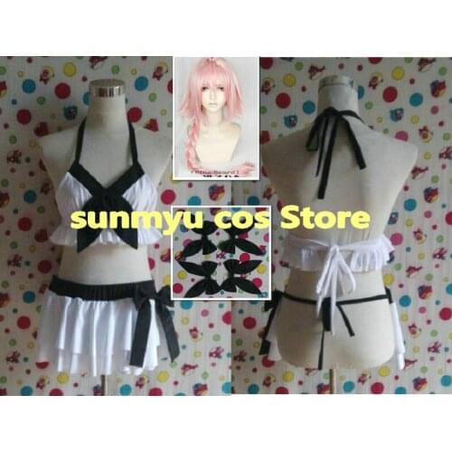 Fate/Grand Order Astolfo swimsuit swimwear white and black Cosplay Costume,Custom Size Halloween Wholesale