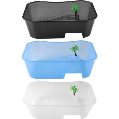 Reptile Terrapin Basking Platform Vivarium Acc W/ Ramp for Aquarium Tank