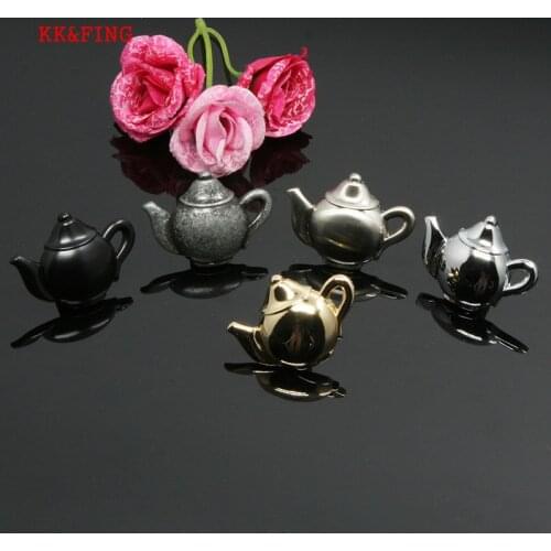 KK&FING Antique Teapot Furniture Handles Zinc Alloy Drawer Door Knobs Closet Cupboard Kitchen Cabinet Furniture Pulls Handle