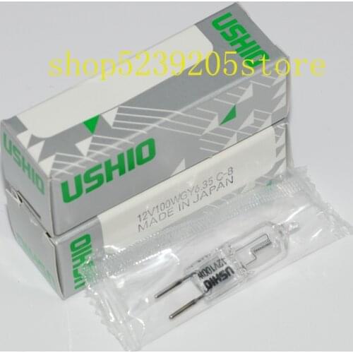 USHIO 12V100W GY6.35 C-8 halogen lamp Japan USHIO 12v 100w optical instrument light source bulb microscope lamp bead