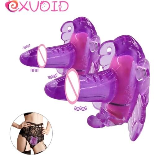 EXVOID G-spot Massager Strong Vibration Clitoris Stimulate Dildo Vibrators Sex Toys for Women Silicone Wearable Sucker Vibrator