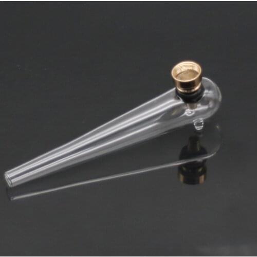 Fashion Transparent Glass Pipes Portable Creative Smoking Pipe Herb Tobacco Pipe Grinder Filter Smoke Cigarette Holder