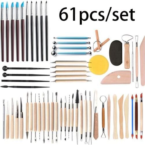 Multi-tools Ceramics Clay Sculpture Polymer Tool Set Beginners DIY Craft Sculpting Pottery Modeling Carving Smoothing Wax Kit