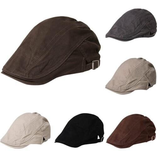 Home&Nest Men Summer Visor Beret Caps Outdoor Sun Breathable Bone Brim Hats Womens Mens Herringbone Solid Flat Berets Cap Hat